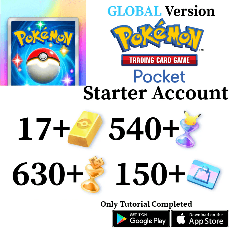 Pokémon TCG Pocket Account With Gold and Hourglass Pikachu Charizard Mewtwo - GenshinCandy