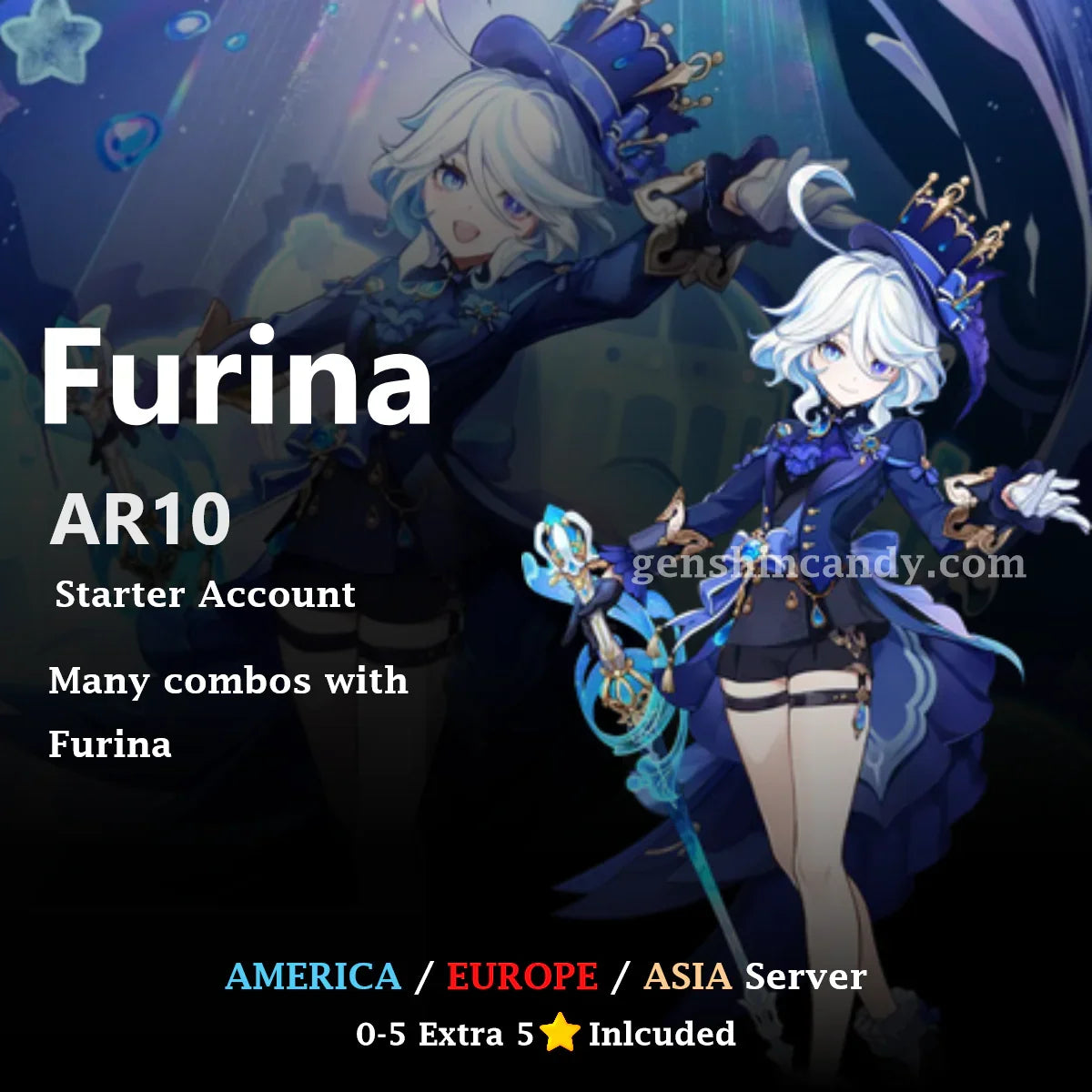 Furina Starter Account Genshin Impact Account - GenshinCandy