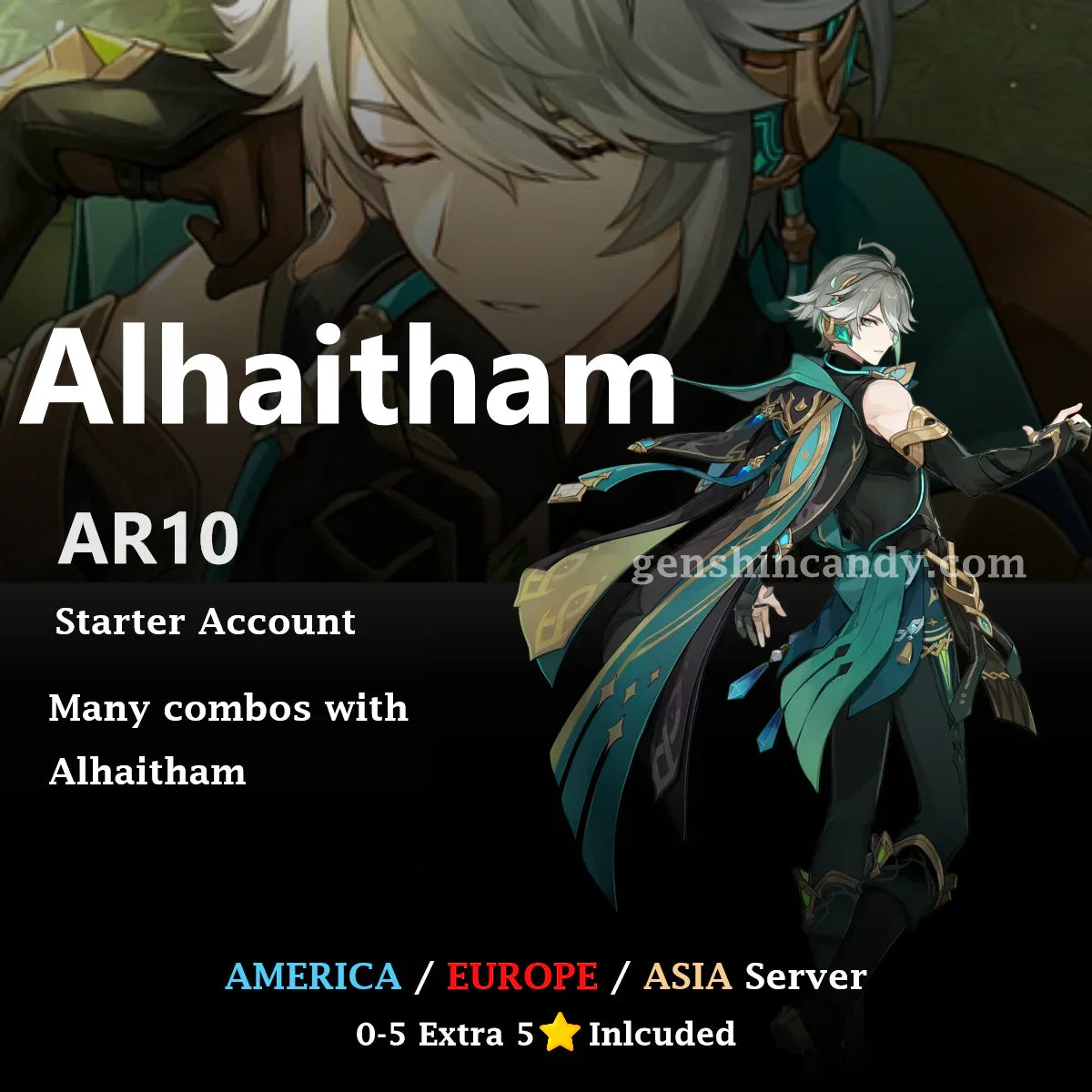 Alhaitham Starter Account Genshin Impact Account - GenshinCandy
