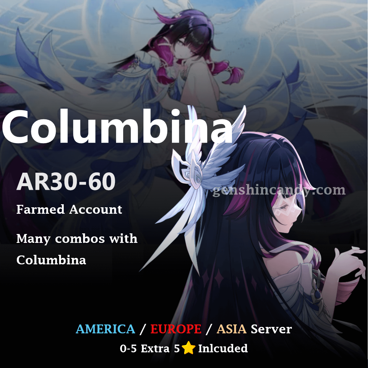 Columbina Midgame Account Genshin Impact Account