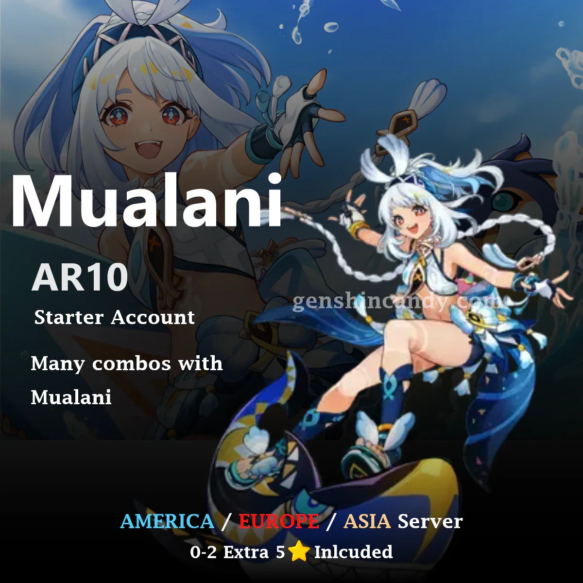 Mualani Starter Account Genshin Impact Account - GenshinCandy