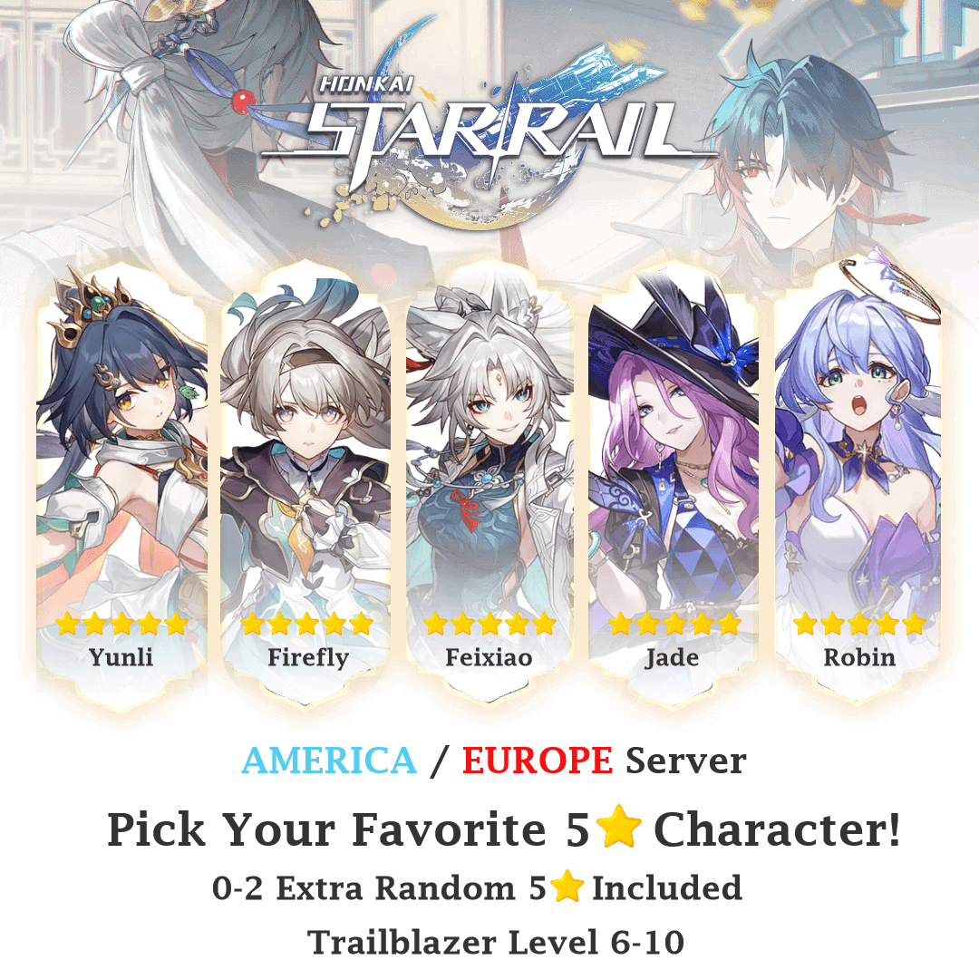 Honkai Star Rail Starter Account with 5⭐ Character - GenshinCandy