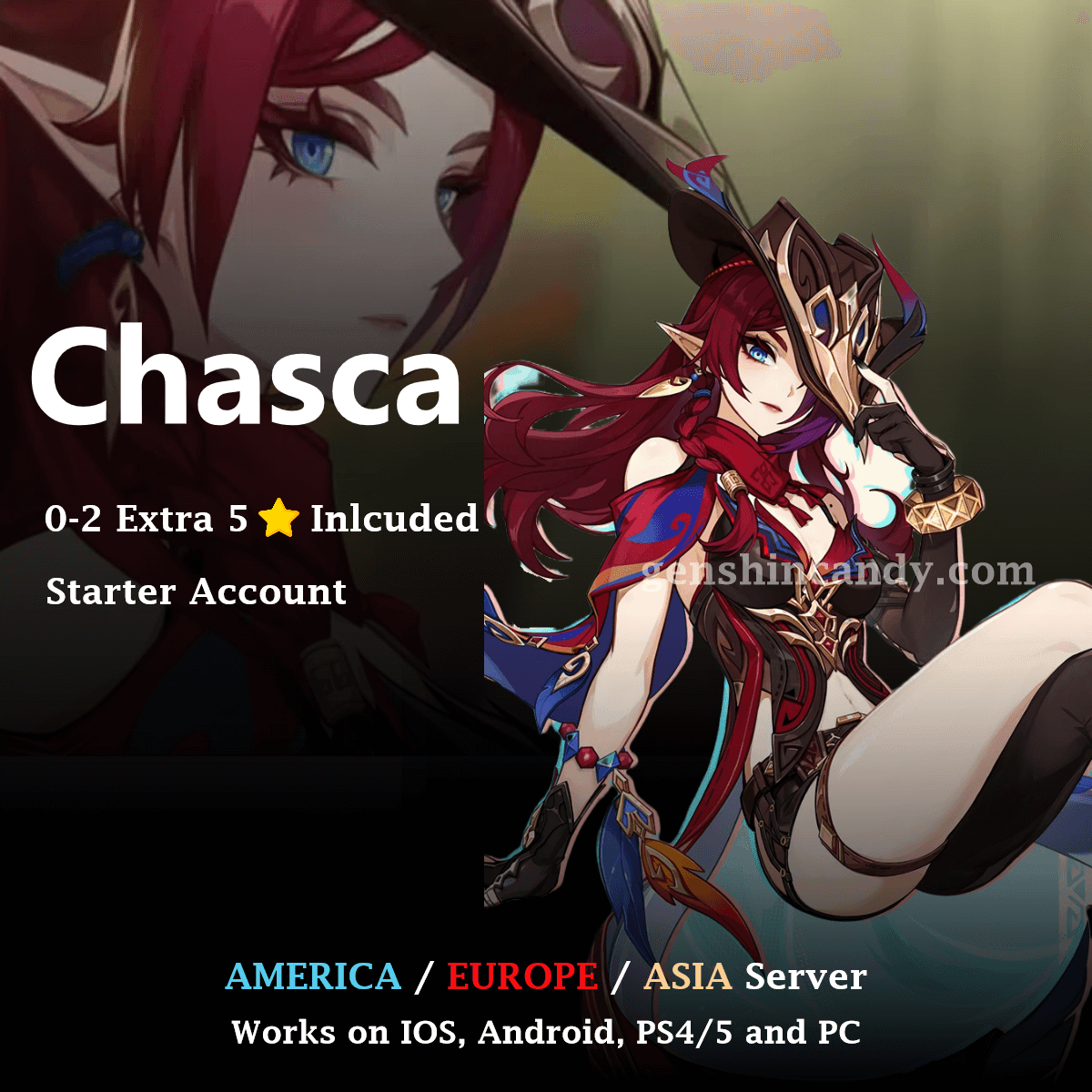 Chasca Account Genshin Starter Account - GenshinCandy