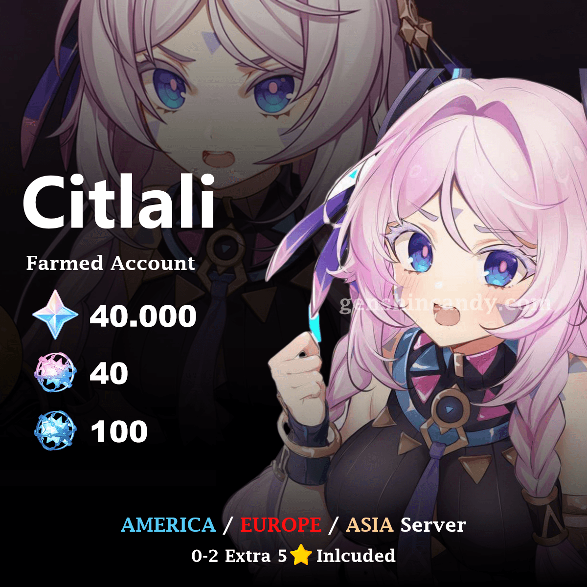 Citlali Account Genshin Reroll Account - GenshinCandy