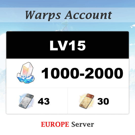 Honkai Star Rail Account LV15 Warps Reroll Account [Europe] - GenshinCandy