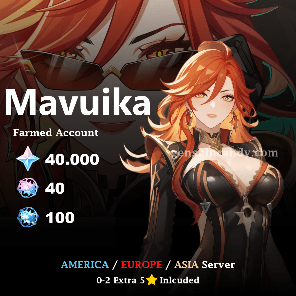 Mavuika Account Genshin Reroll Account - GenshinCandy