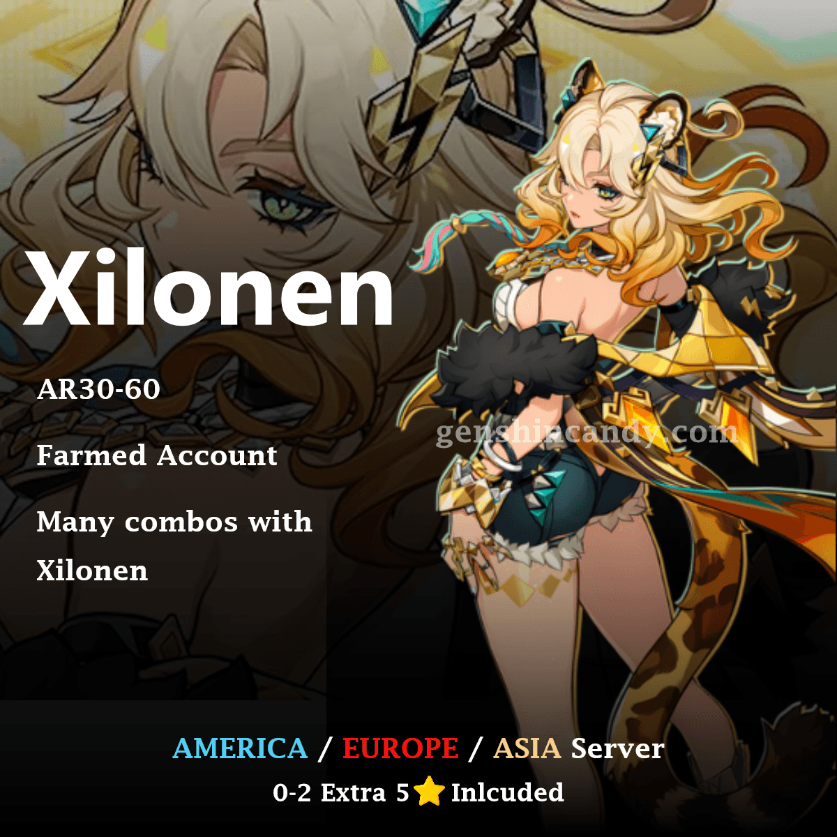 Xilonen Midgame Account Genshin Impact Account - GenshinCandy