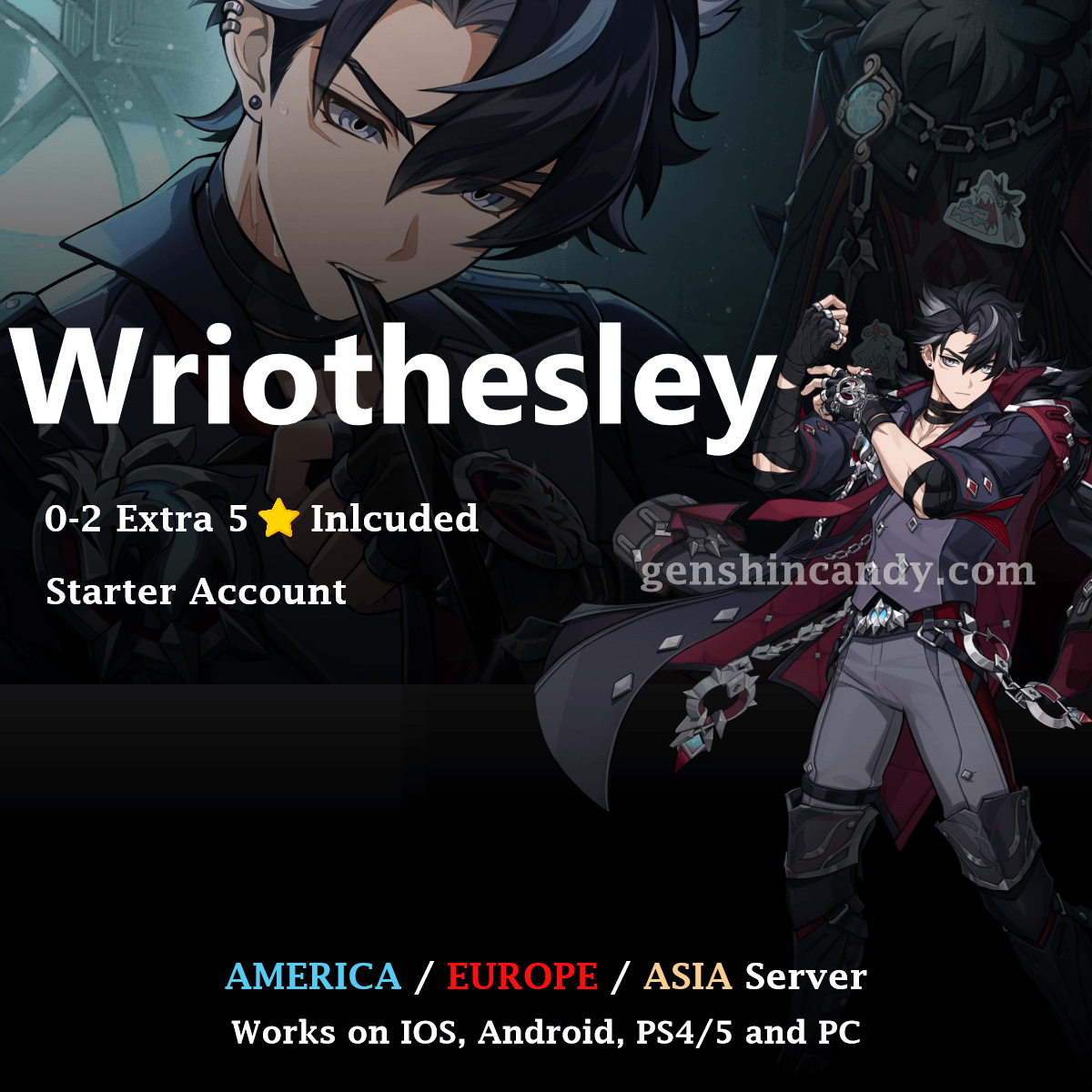 Wriothesley Account Genshin Starter Account - GenshinCandy