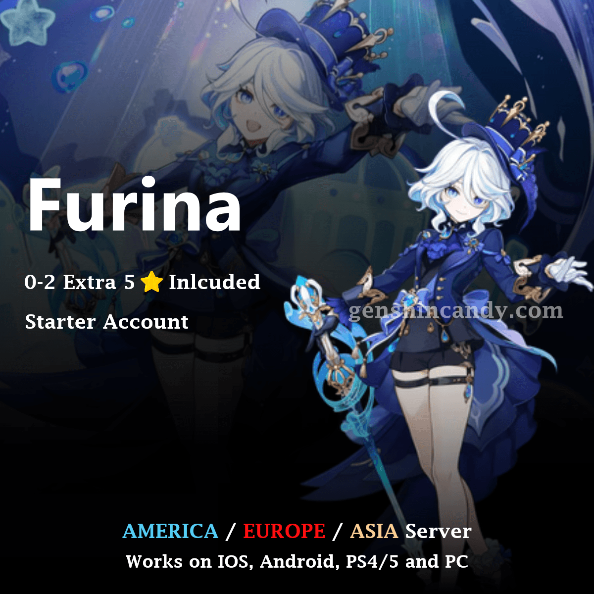Furina Account Genshin Starter Account - GenshinCandy