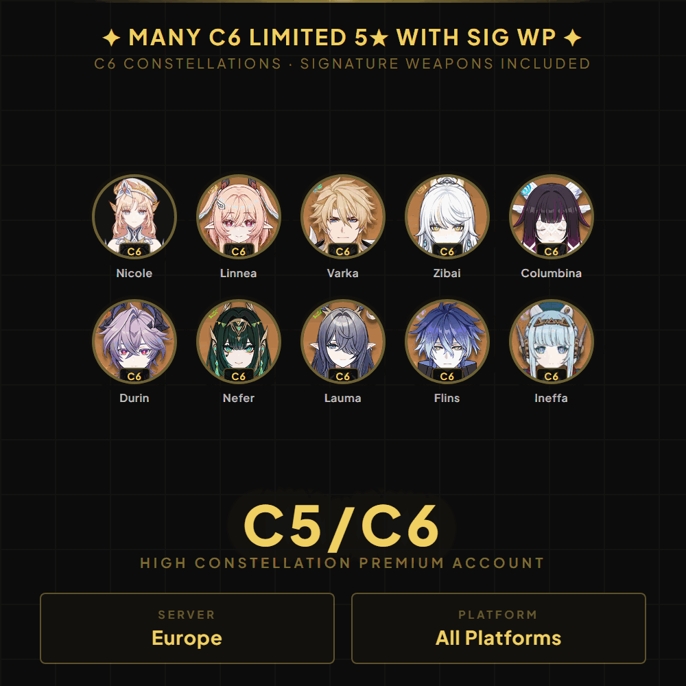 C5/C6 High-Constellation-Konto – Europa