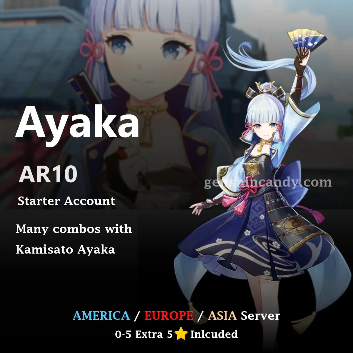 Ayaka Starter Account Genshin Impact Account - GenshinCandy