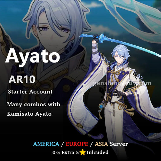 Ayato Starter Account Genshin Impact Account - GenshinCandy