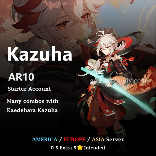 Kazuha Starter Account Genshin Impact Account - GenshinCandy