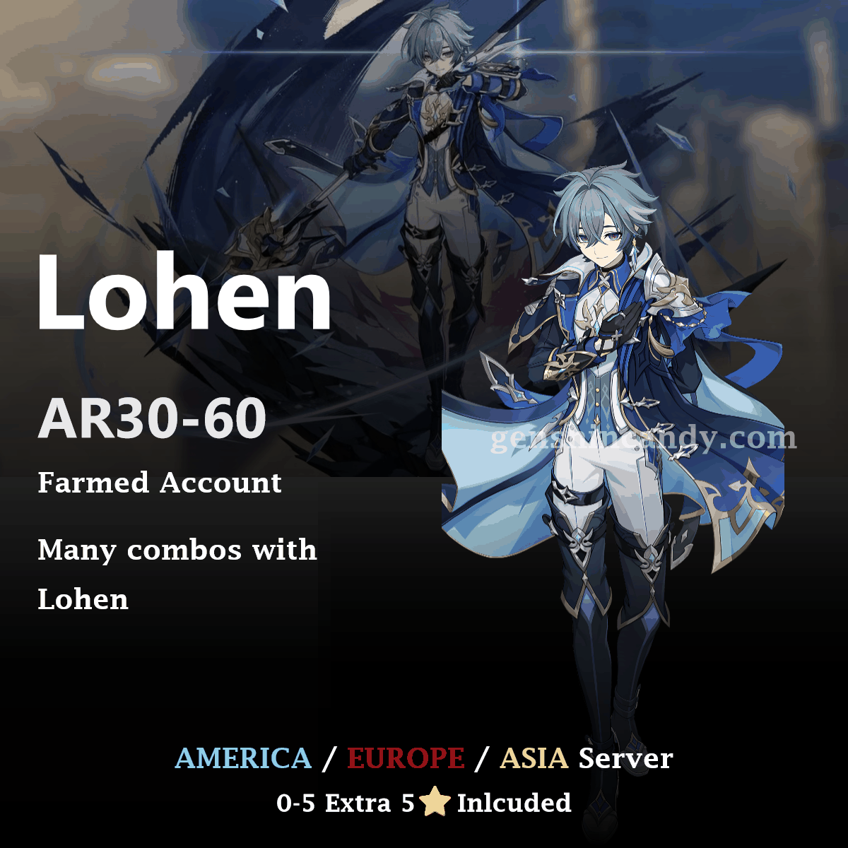 Lohen Midgame Account Genshin Impact Account