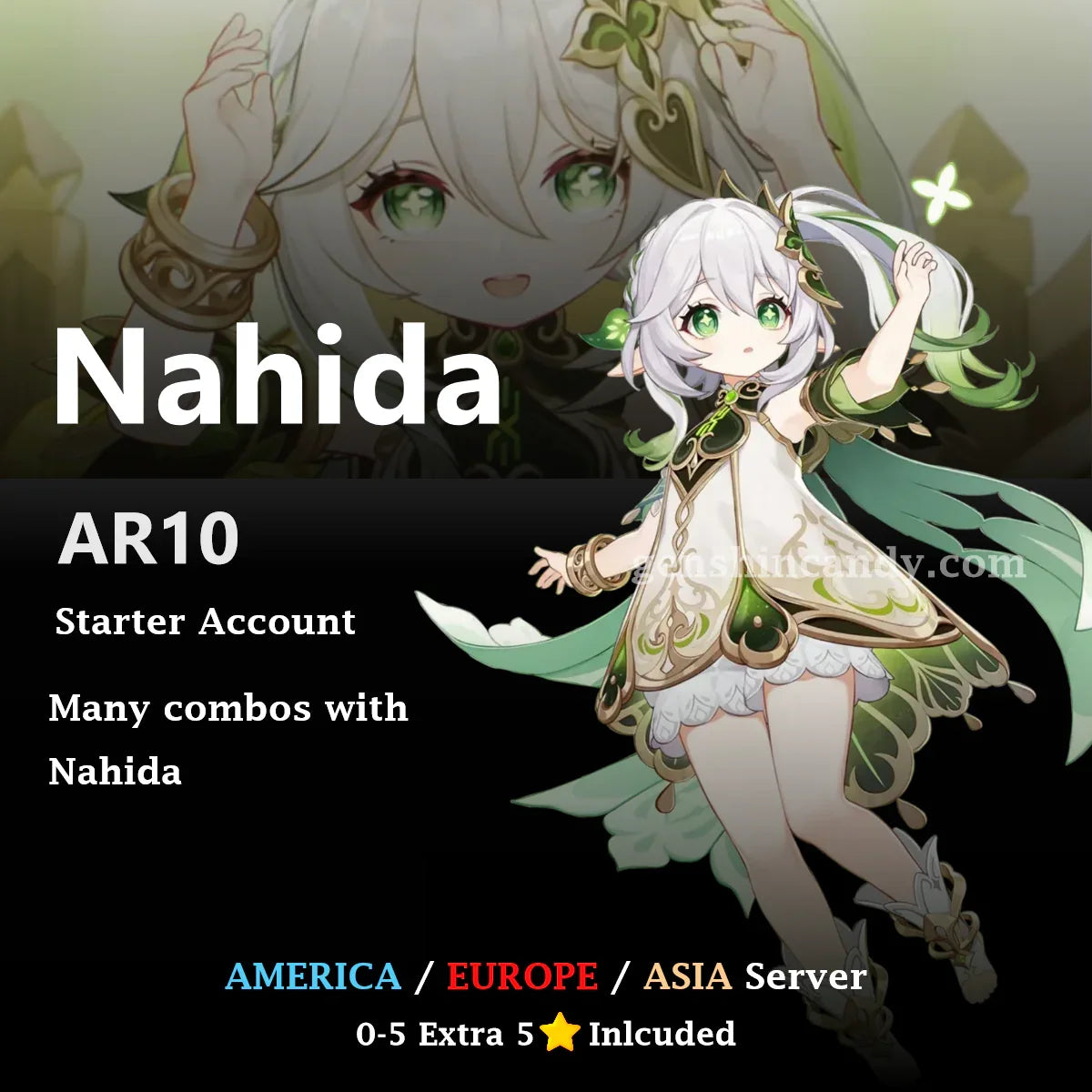 Nahida Starter Account Genshin Impact Account - GenshinCandy