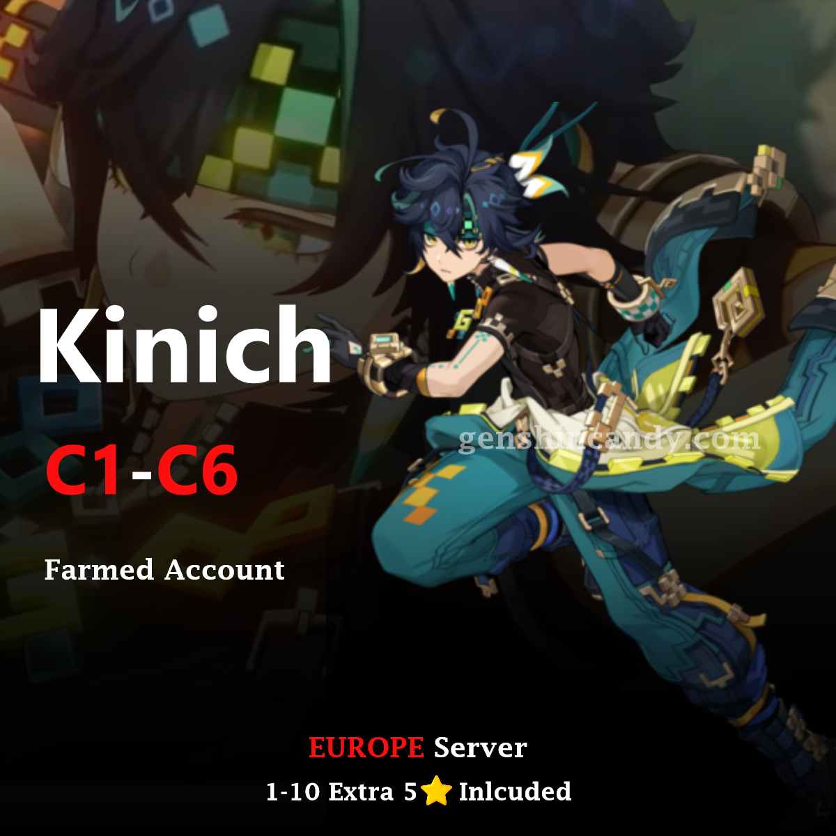 C6 Kinich Genshin Impact Account [EU]