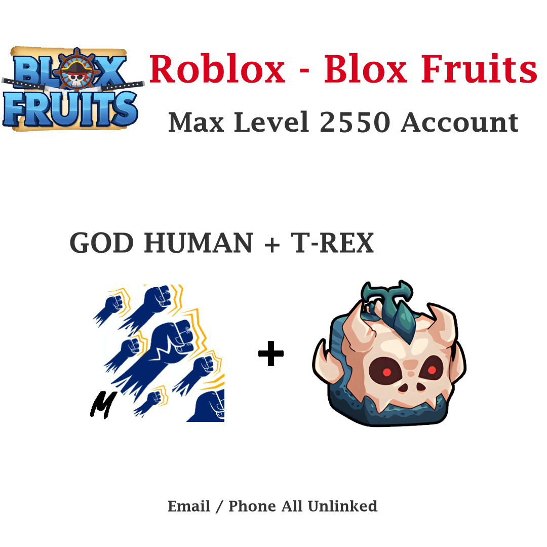 Blox Fruit Account GODHUMAN + T-REX [Level MAX] [Datpol] [Not Verified] - GenshinCandy